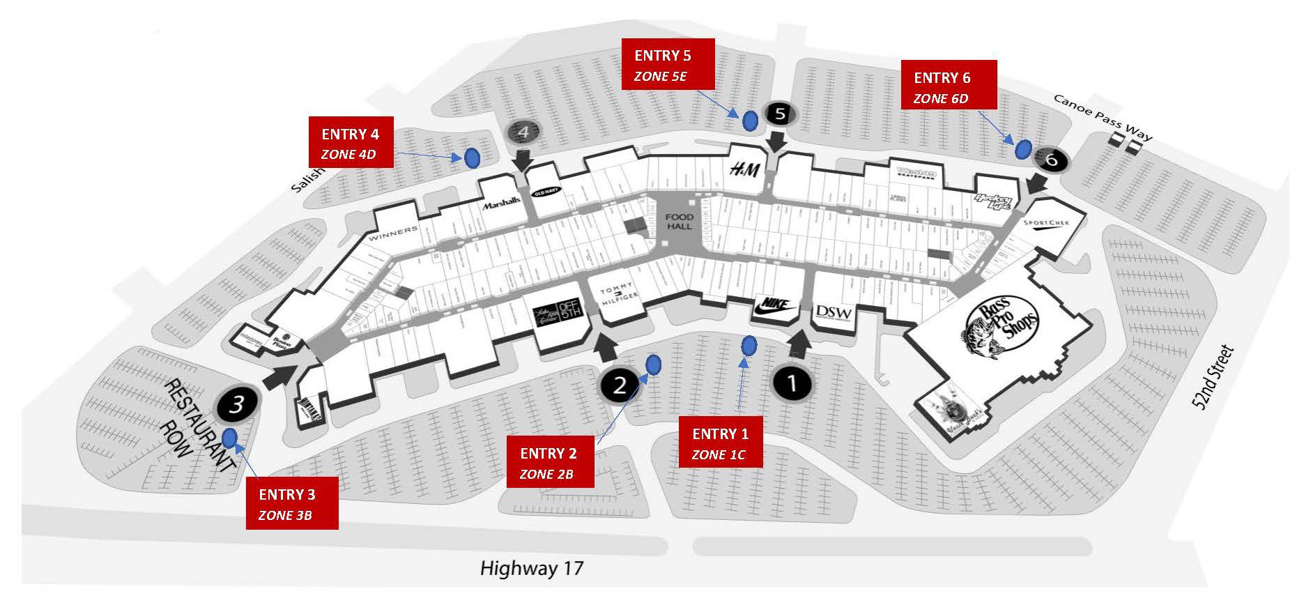 Map  Tsawwassen Mills